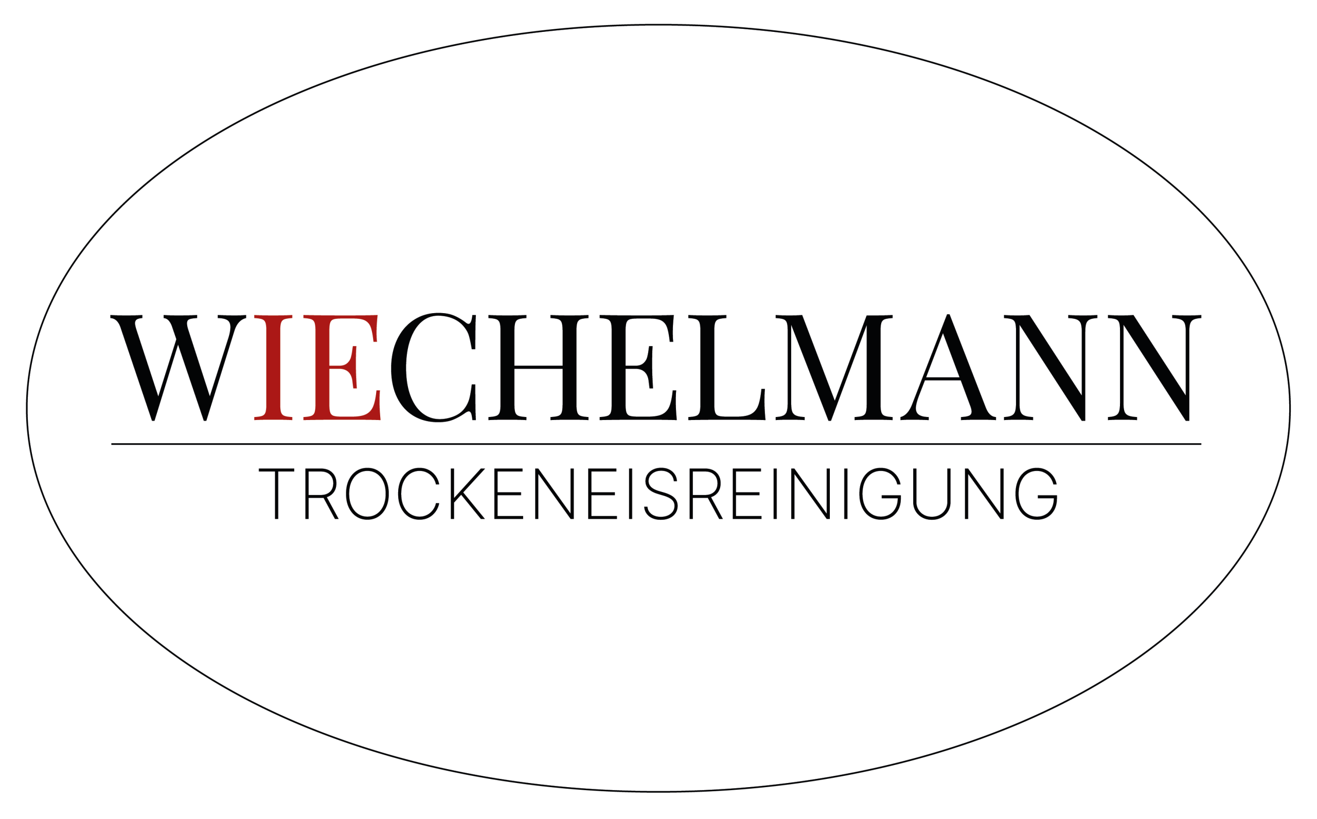 Logo Oval mit Schriftzug Wiechelmann Trockeneisreinigung